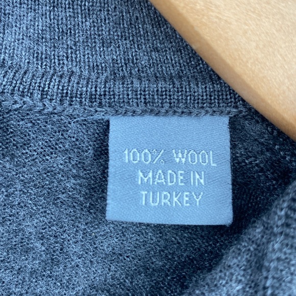 Hickey Freeman Polo Collar Sweater Men's Size Medium Gray Wool Long Sleeve Soft - Picture 3 of 12